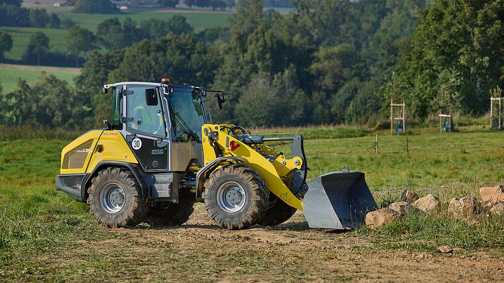 yellow wheel loader